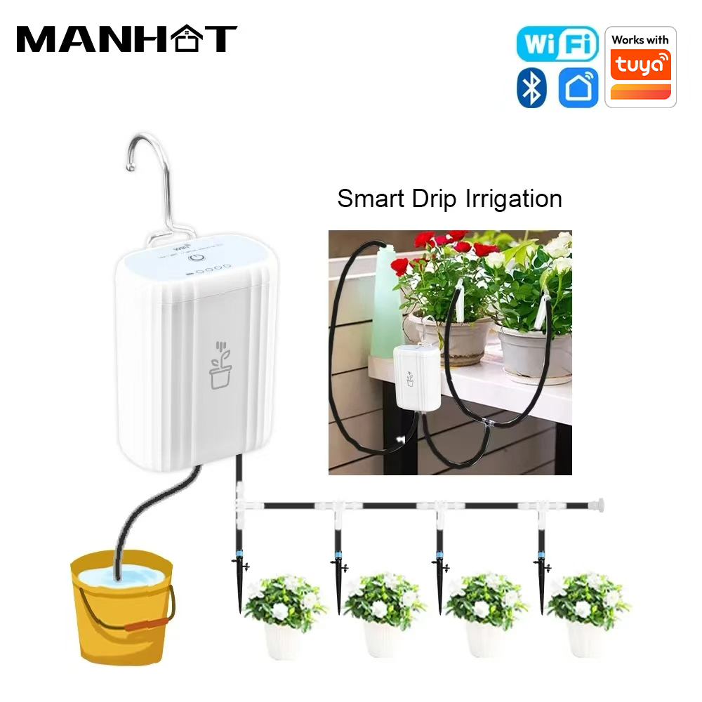 Smart Garden At Home - MANHOT Pompe d'arrosage intelligente WiFi, batterie