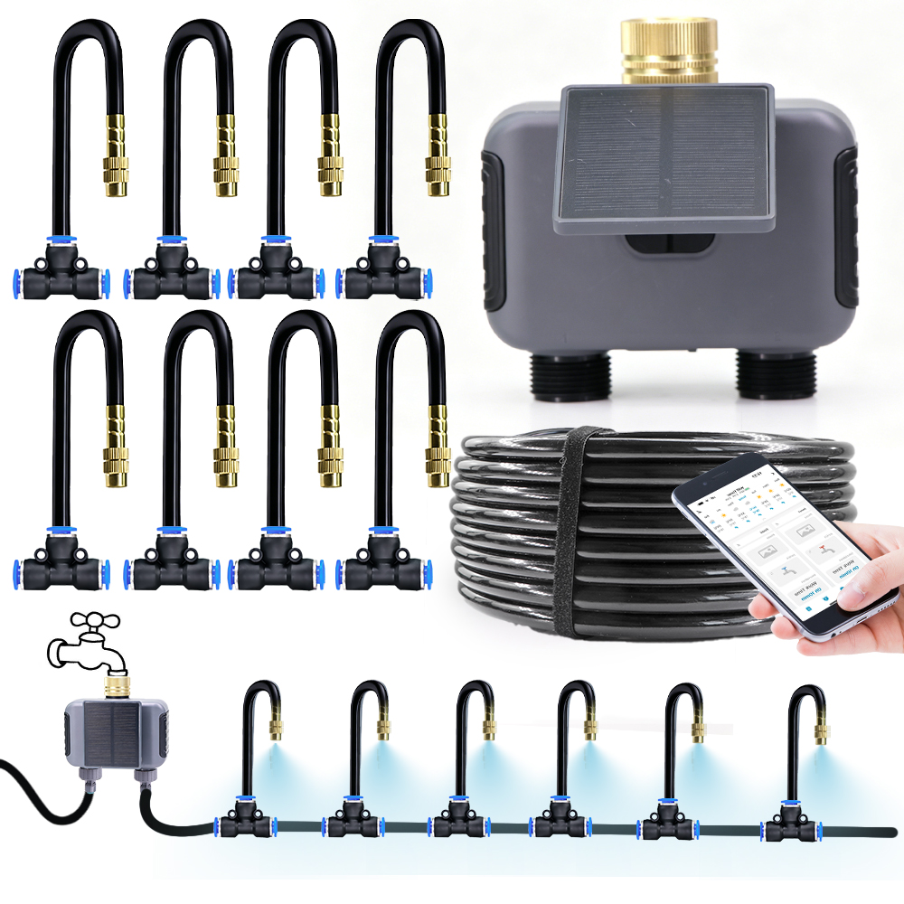 Smart Garden At Home - Système d'irrigation par pulvérisation solaire bidirectionnel
