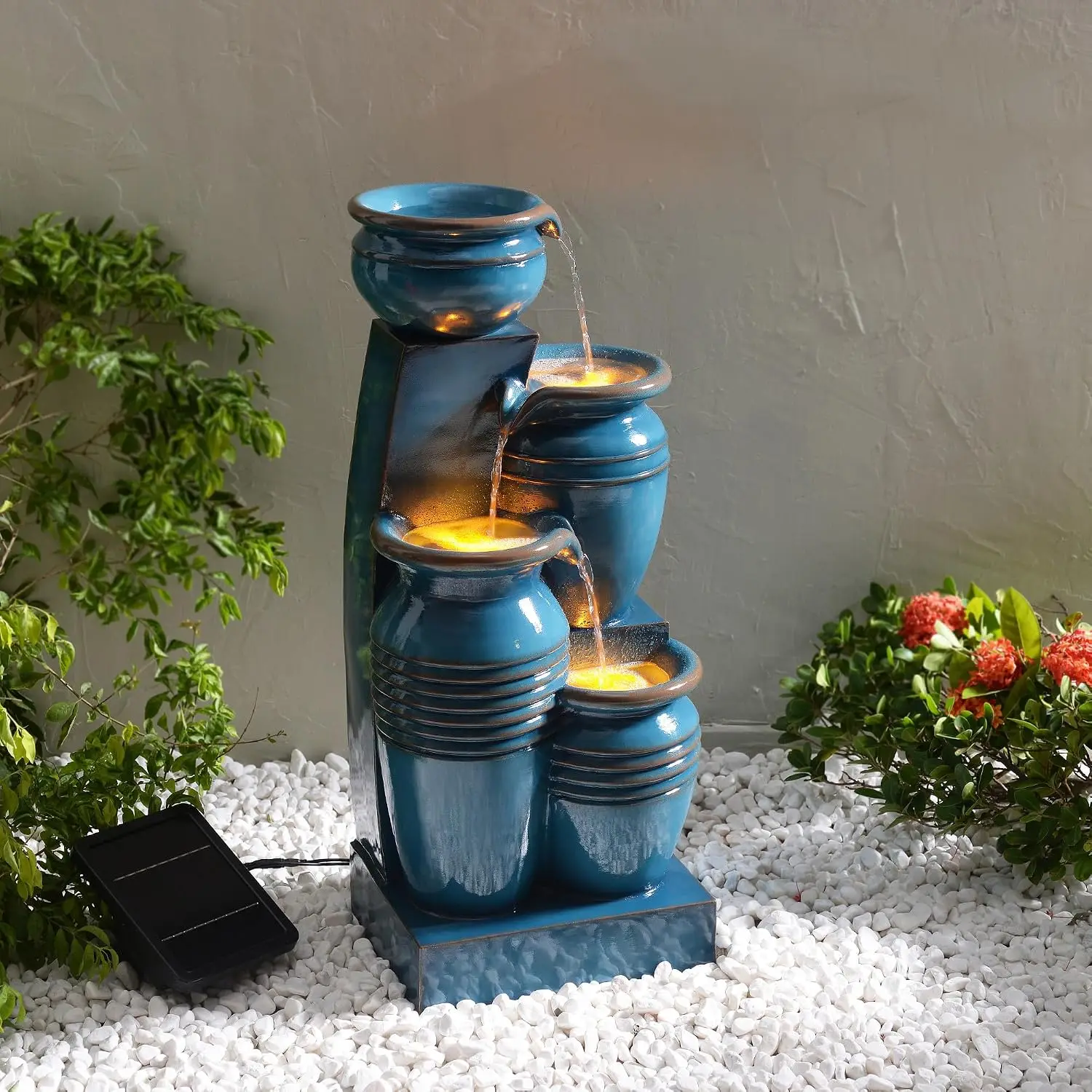 Fontaine à eau solaire à 4 niv - Smart Garden Spotlights avis et prix