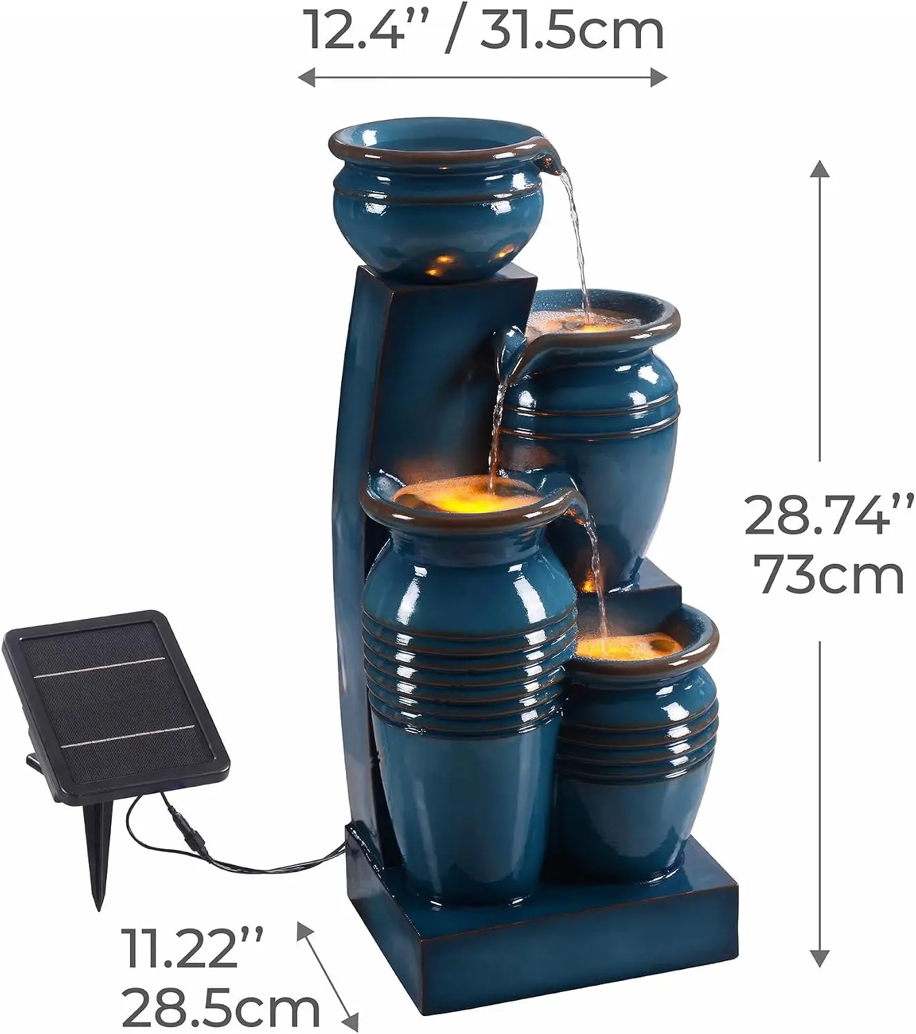 Fontaine à eau solaire à 4 niv - Smart Garden Spotlights avis et prix